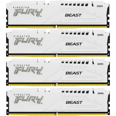 Модуль пам'яті для комп'ютера DDR5 128GB (4x32GB) 5600 MHz FURY Beast White Kingston Fury (ex.HyperX) (KF556C40BWK4-128)