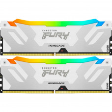 Модуль пам'яті для комп'ютера DDR5 64GB (2x32GB) 6400 MHz Renegade RGB White XMP Kingston Fury (ex.HyperX) (KF564C32RWAK2-64)