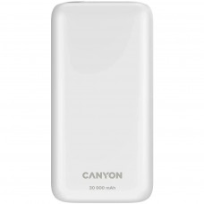 Батарея універсальна Canyon PB-301 30000mAh PD/20W, QC/3.0 (CNE-CPB301W)