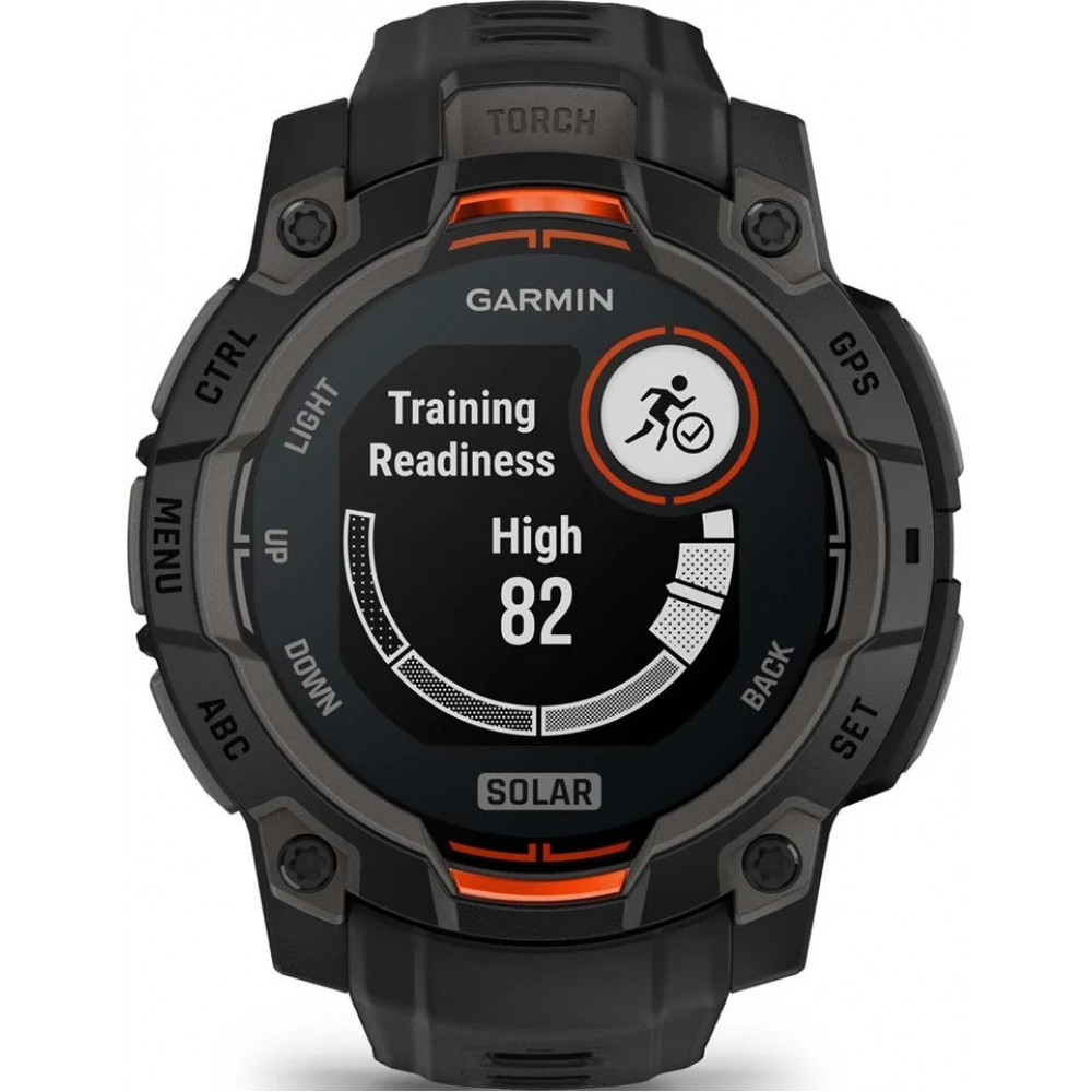 Смарт-годинник Garmin Instinct 3 45mm Solar Black with Black Silicone Band (010-02934-40)