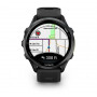 Смарт-годинник Garmin Forerunner 970 Black Carbon Gray DLC Titanium with Black/Translucent Whitestone Silicone with Slate Buckle (010-02969-60)