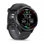 Смарт-годинник Garmin Forerunner 970 Black Carbon Gray DLC Titanium with Black/Translucent Whitestone Silicone with Slate Buckle (010-02969-60)