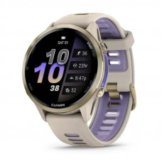 Смарт-годинник Garmin Forerunner 970 French Gray Soft Gold Titanium with French Gray/Translucent Indigo Silicone with Soft Gold Buckle (010-02969-62)