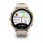 Смарт-годинник Garmin Forerunner 970 French Gray Soft Gold Titanium with French Gray/Translucent Indigo Silicone with Soft Gold Buckle (010-02969-62)