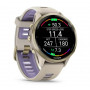 Смарт-годинник Garmin Forerunner 970 French Gray Soft Gold Titanium with French Gray/Translucent Indigo Silicone with Soft Gold Buckle (010-02969-62)