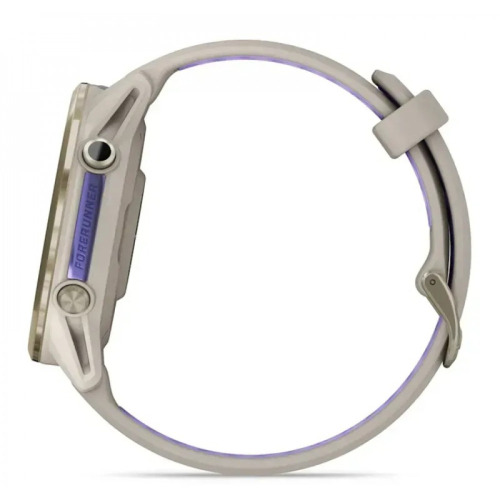 Смарт-годинник Garmin Forerunner 970 French Gray Soft Gold Titanium with French Gray/Translucent Indigo Silicone with Soft Gold Buckle (010-02969-62)