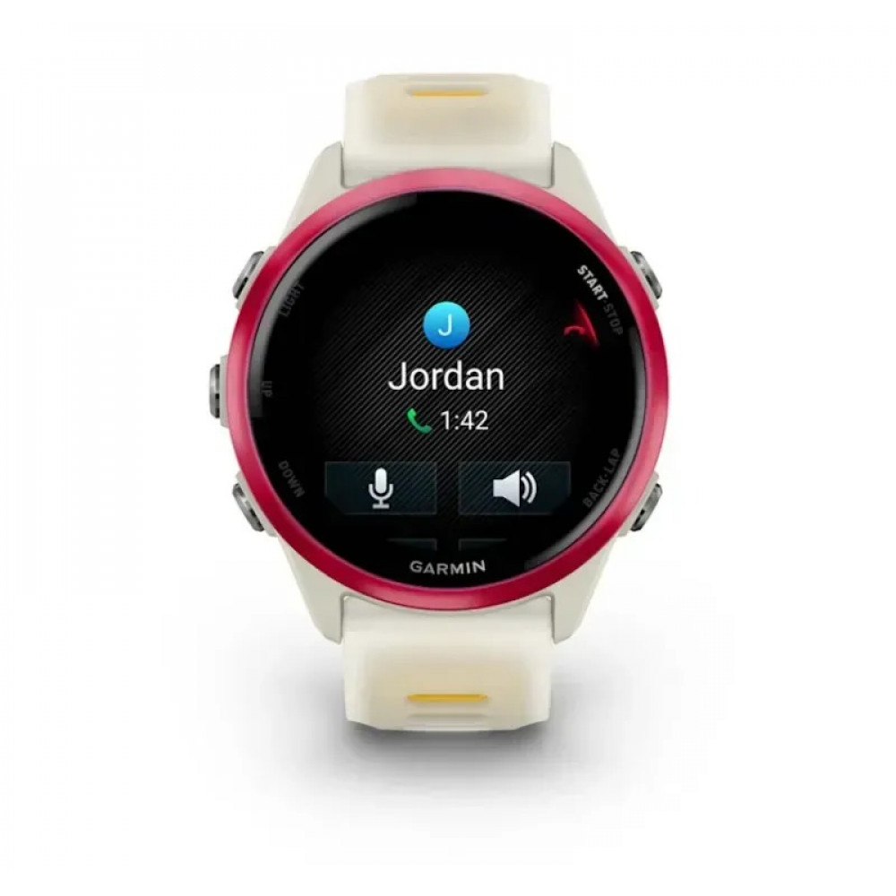 Смарт-годинник Garmin Forerunner 570 42mm Raspberry with Mango/Translucent Bone with Silver Buckle (010-02970-42)