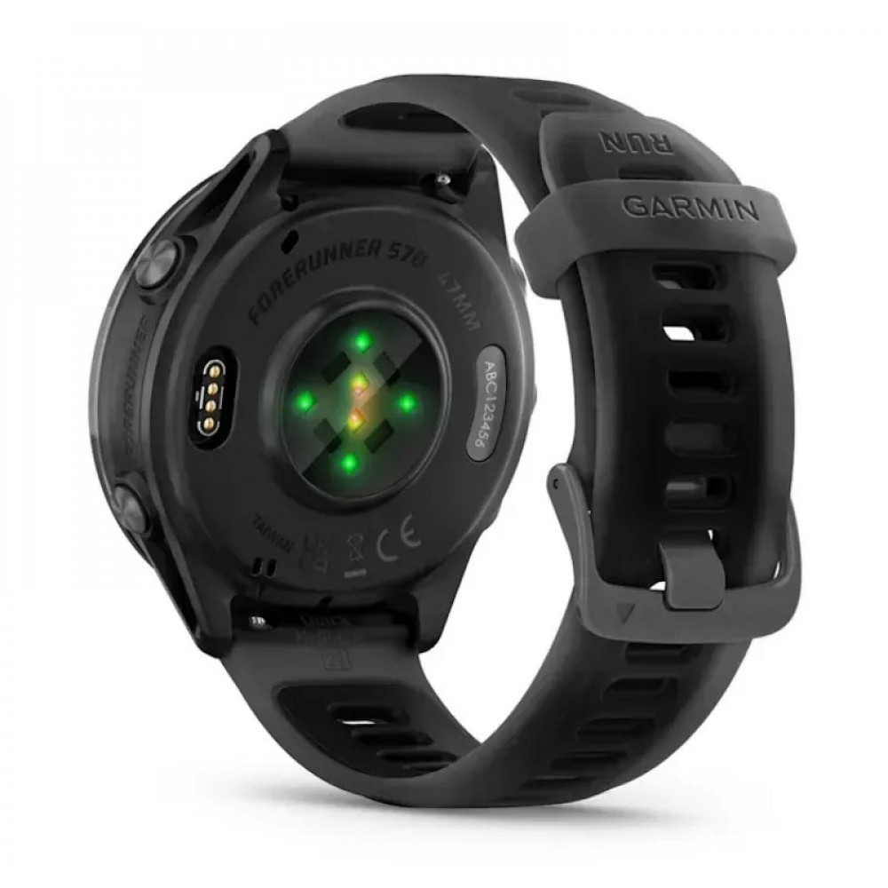 Смарт-годинник Garmin Forerunner 570 47mm Slate Gray with Black/Translucent Black Silicone with Slate Buckle (010-02971-40)