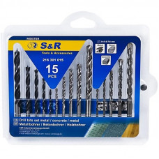 Набір свердл S&R Meister (216301015) 15шт Набір свердл S&R Meister (216301015) 15шт
