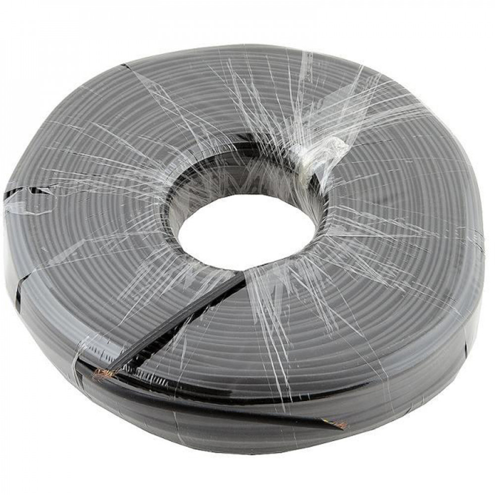 Телефонний кабель Atcom 100 м. CCS, 26AWG, 4 жили, чорний