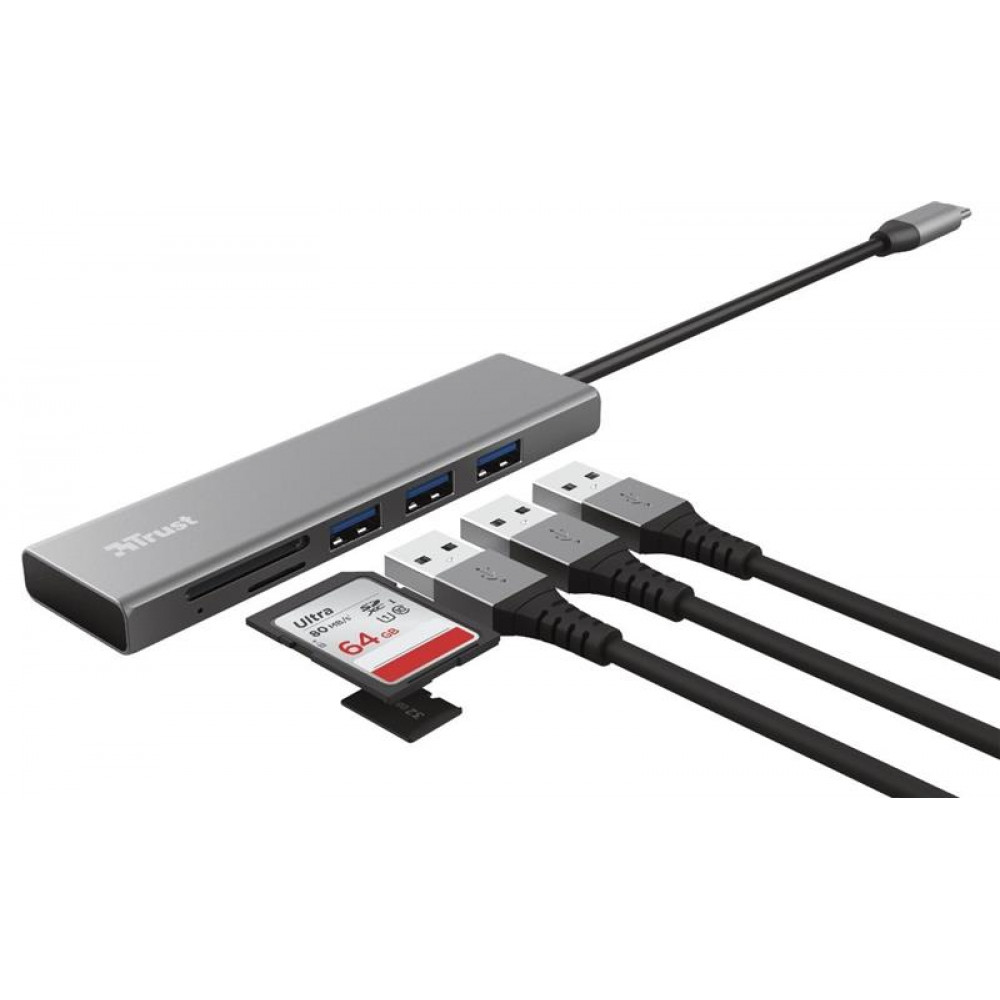 USB-хаб Trust Halyx USB Type-C 5-в-1 (24191)