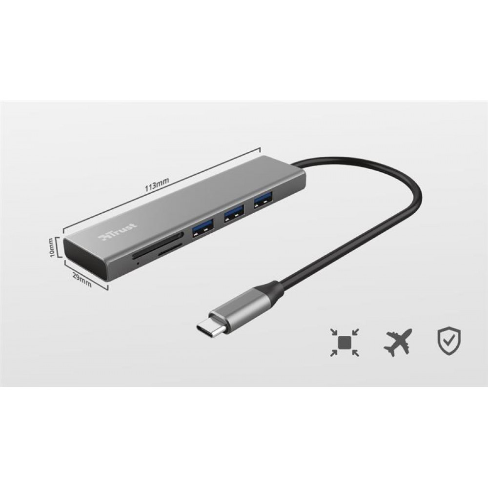 USB-хаб Trust Halyx USB Type-C 5-в-1 (24191)