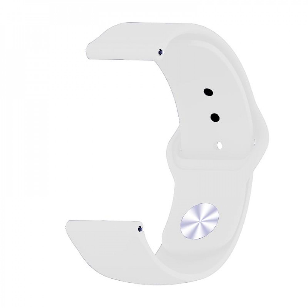 Силіконовий ремінець BeCover для Xiaomi Amazfit Bip/Bip Lite/Bip S Lite/GTR 42mm/GTS/TicWatch S2/TicWatch E White (706197)
