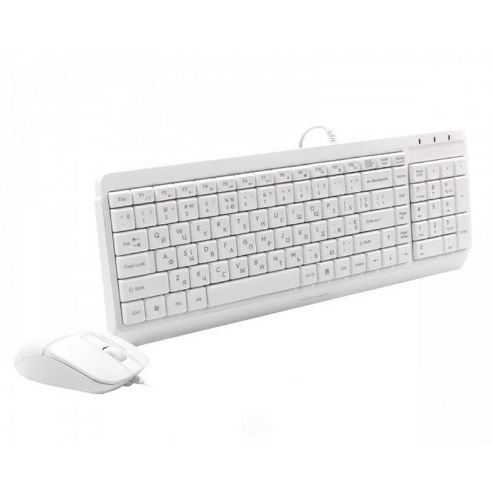 Комплект (клавіатура, миша) A4Tech F1512 White