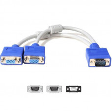 Кабель Atcom VGA - 2хVGA (M/F), 0.1 м, White (10800)
