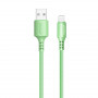 Кабель ColorWay USB - Lightning (M/M), soft silicone, 2.4 А, 1 м, Green (CW-CBUL042-GR)
