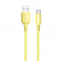 Кабель ColorWay USB - USB Type-C (M/M), soft silicone, 2.4 А, 1 м, Yellow (CW-CBUC043-Y)