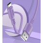 Кабель ColorWay USB - USB Type-C (M/M), soft silicone, 2.4 А, 1 м, Purple (CW-CBUC044-PU)