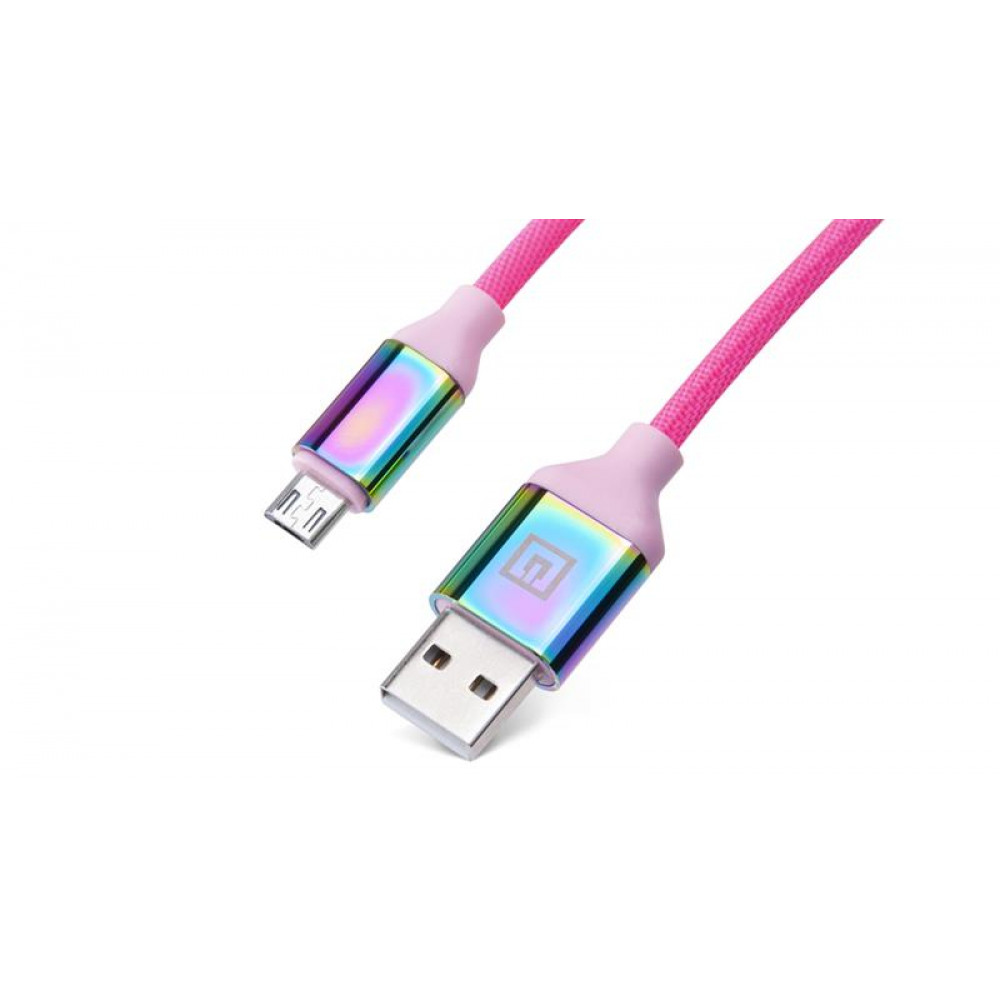 Кабель REAL-EL Premium USB - micro USB (M/M), 1 м, Rainbow (EL123500052)