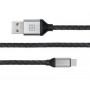 Кабель REAL-EL Premium Leather USB - USB Type-C (M/M), 1 м, Black (EL123500049)