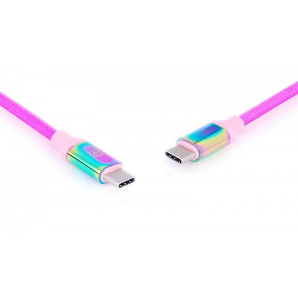 Кабель REAL-EL Premium USB Type-C - USB Type-C (M/M), 1 м, Rainbow (EL123500053)