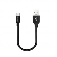 Кабель ColorWay USB - USB-Type-C (M/M) 2.4А, 0.25 м, Black (CW-CBUC048-BK)