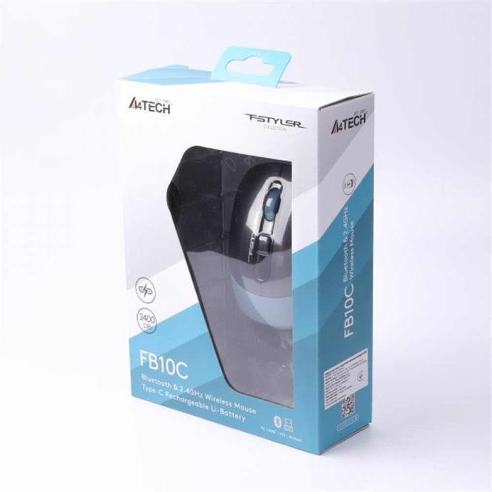Миша бездротова A4Tech FB10C Ash Blue