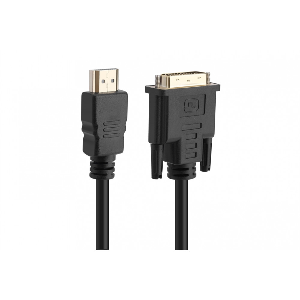 Кабель Prologix Premium HDMI - DVI V 1.3 (M/M), Single Link, 18+1, 0.5 м, Black (PR-HDMI-DVI-P-01-30-05m)