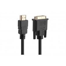 Кабель Prologix Premium HDMI - DVI V 1.3 (M/M), Single Link, 18+1, 0.5 м, Black (PR-HDMI-DVI-P-01-30-05m)