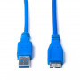 Кабель ProLogix USB - micro USB Type-B V 3.0 (M/M), 3 м, синій (PR-USB-P-12-30-3m)