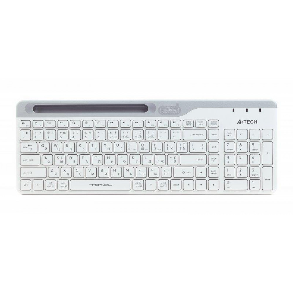 Клавіатура бездротова A4Tech Fstyler FBK25 White 