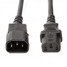 Кабель живлення PowerPlant (CC360352) IEC C13-C14, Cu,  3x1.5мм2, 2м