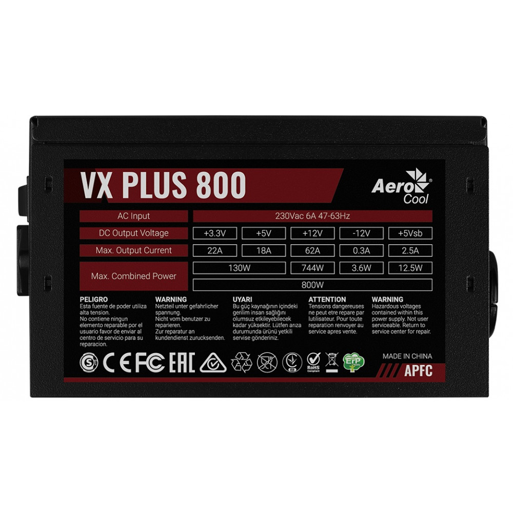 Блок живлення AeroCool VX Plus 800 (ACPN-VS80AEY.11) 800W