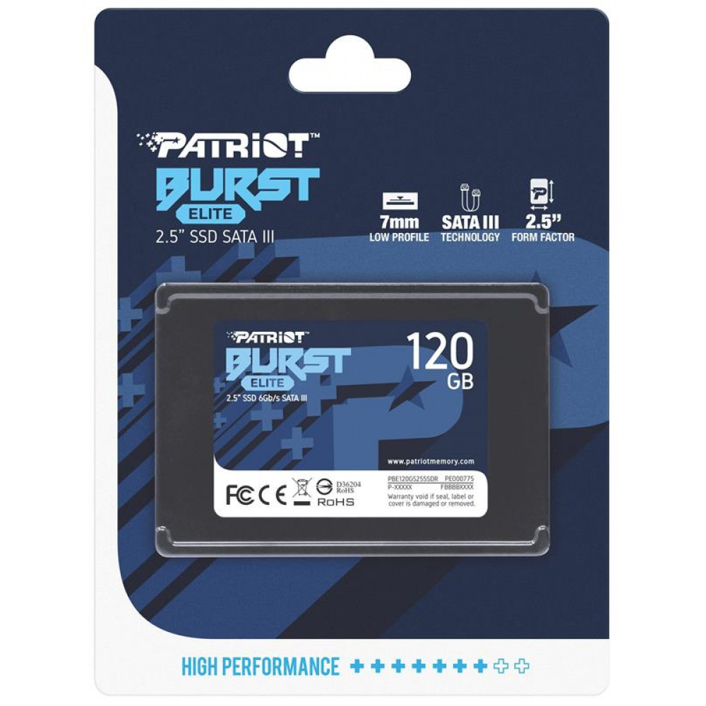 Накопичувач SSD  120GB Patriot Burst Elite 2.5