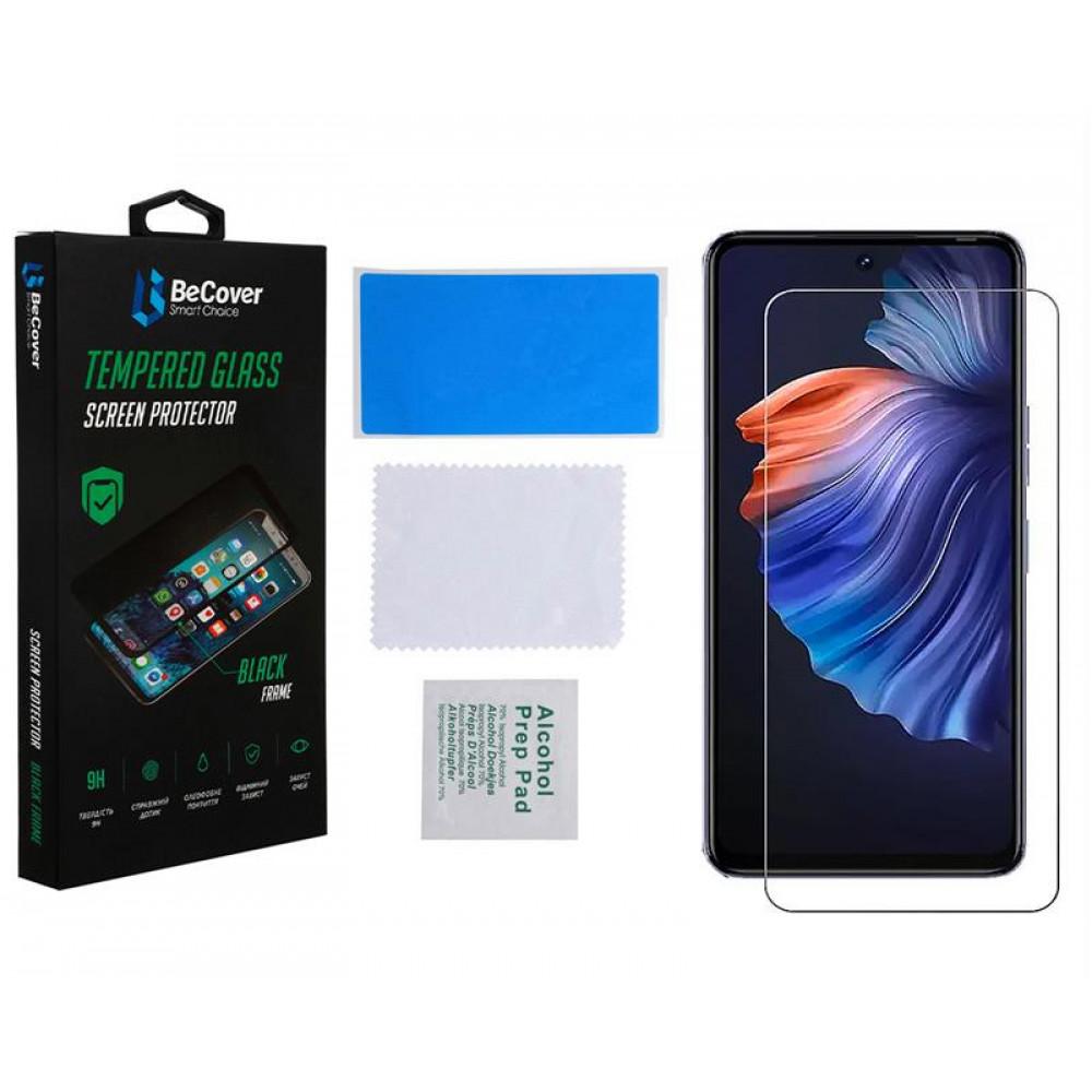 Захисне скло BeCover для Tecno Camon 19 Neo (CH6i) Crystal Clear Glass 3D (708134)