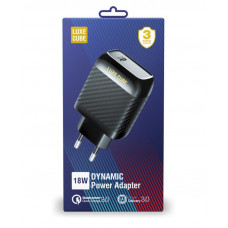 Мережевий зарядний пристрій Luxe Cube Dynamic 18W (1USBх3A) Black (4446689880896)