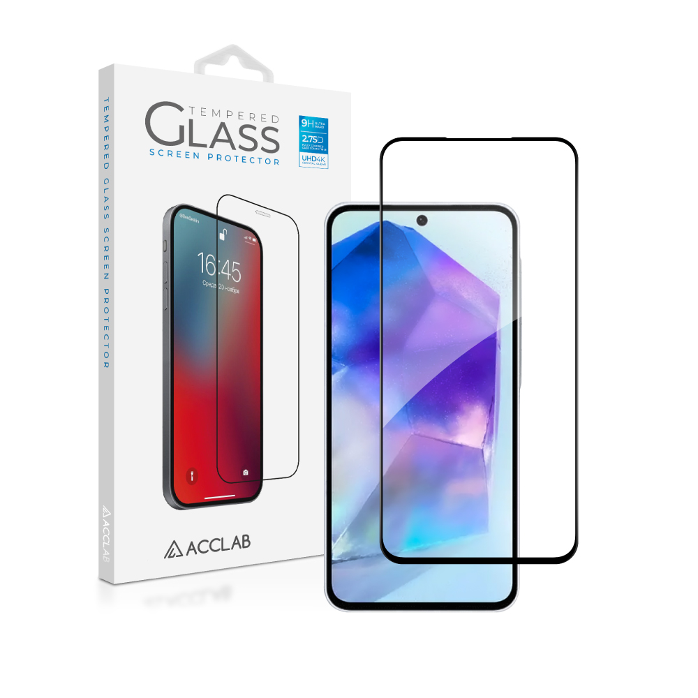 Захисне скло ACCLAB Full Glue для Samsung Galaxy A56 5G SM-A566 Black (1283126613029)