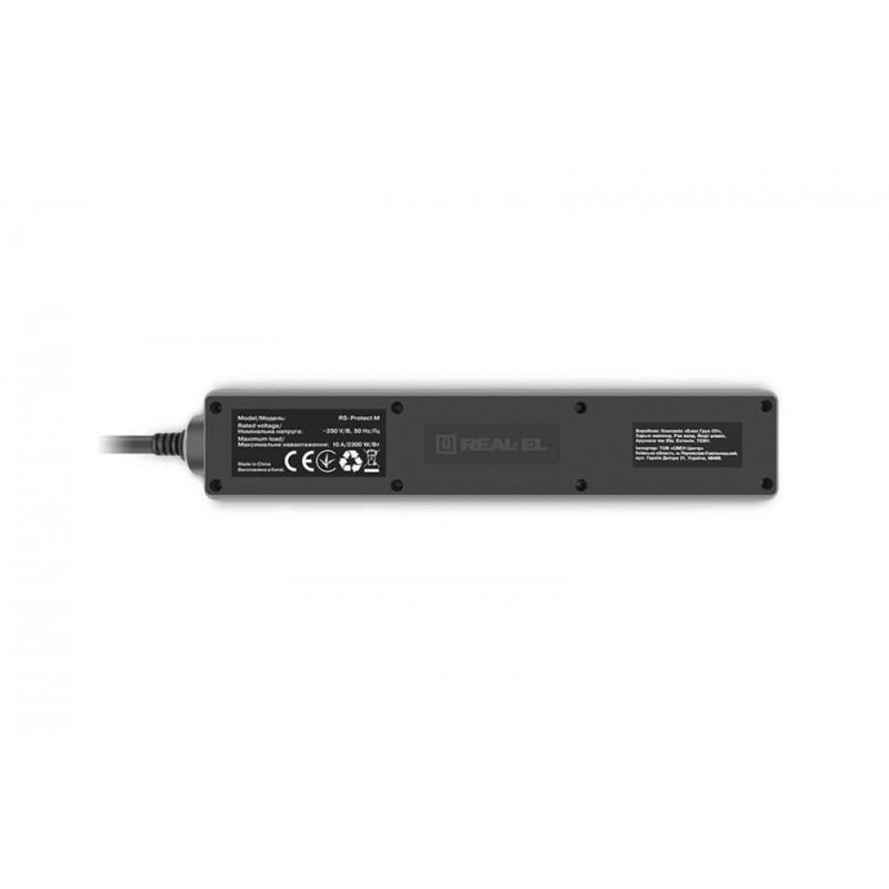 Фільтр живлення REAL-EL RS-Protect M 5м Black (EL122300030)
