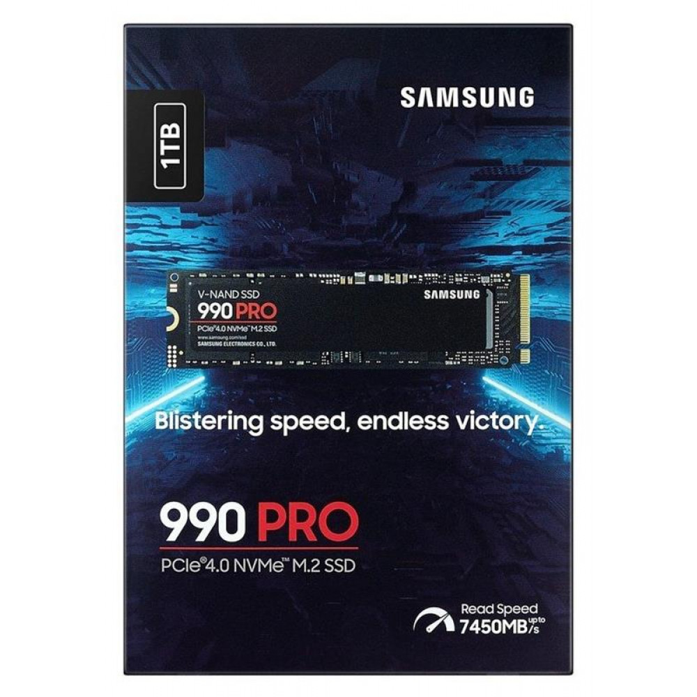 Накопичувач SSD  1ТB Samsung 990 PRO M.2 2280 PCIe 4.0 x4 NVMe V-NAND TLC (MZ-V9P1T0BW)