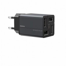 Мережевий зарядний пристрій Remax RP-U43 Wanfu (EU) (4USB 3.4А) Black (6972174153667) Мережевий зарядний пристрій Remax RP-U43 Wanfu (EU) (4USB 3.4А) Black (6972174153667)