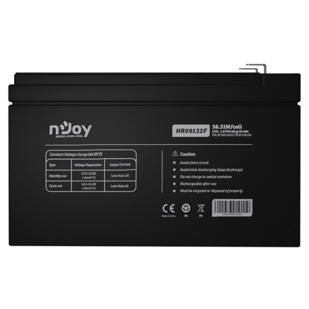 Акумуляторна батарея Njoy HR09122F 12V 9AH (BTVACIUOCTH2FCN01B) AGM