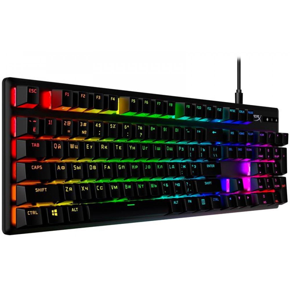 Клавіатура HyperX Alloy Origins Aqua RGB PBT ENG/UKR Black (639N5AA) 