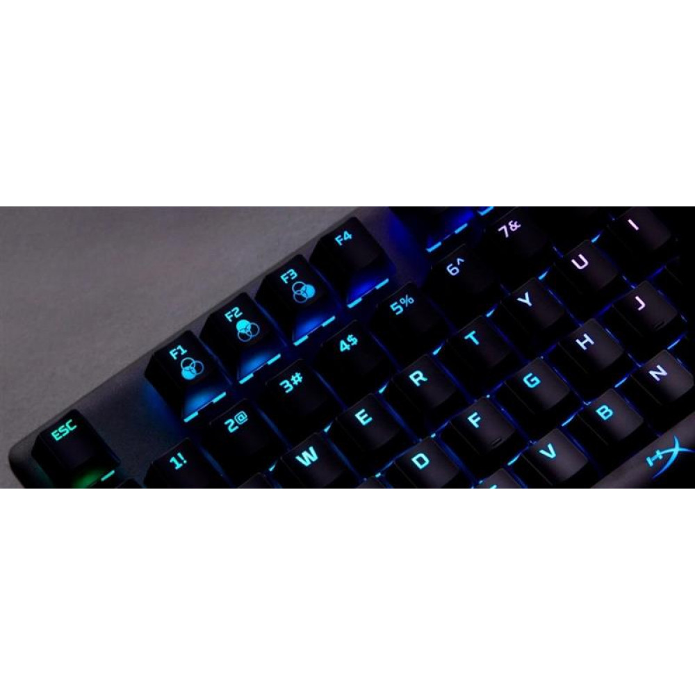 Клавіатура HyperX Alloy Origins Aqua RGB PBT ENG/UKR Black (639N5AA) 