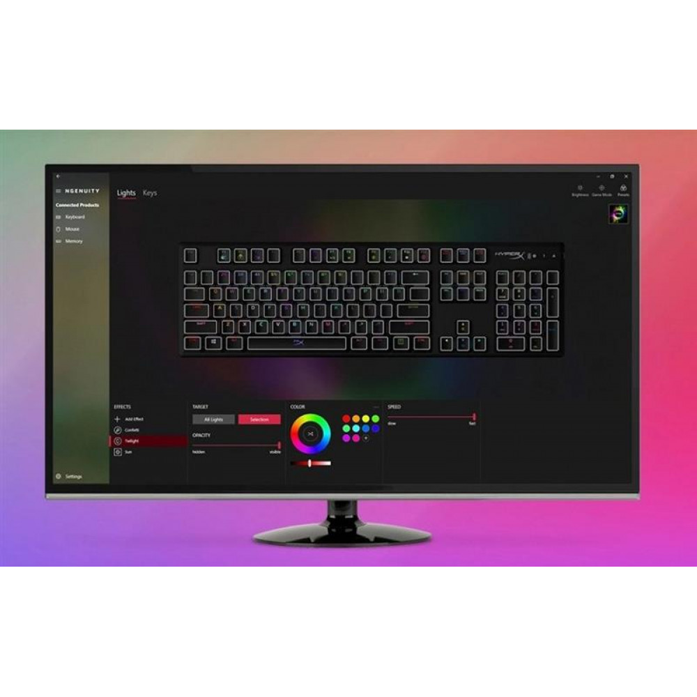 Клавіатура HyperX Alloy Origins Aqua RGB PBT ENG/UKR Black (639N5AA) 