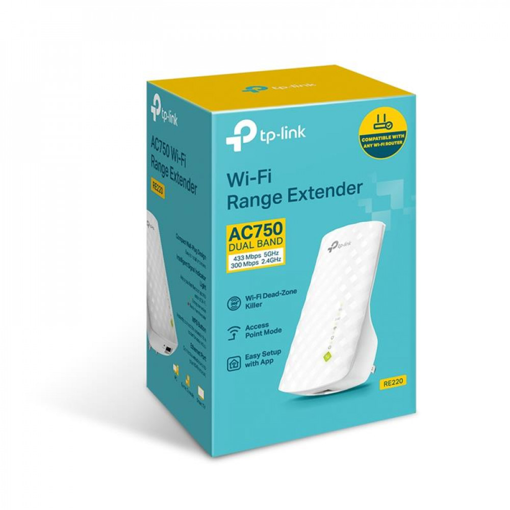 Бездротовий повторювач/розширювач WiFi сигналу TP-Link RE220