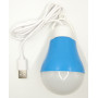 USB-світильник з LED-лампочкою Dengos, шнур ~1м, 5V, 5W, Blue (LED-BULB-5V5W-BLUE) USB-світильник з LED-лампочкою Dengos, шнур ~1м, 5V, 5W, Blue (LED-BULB-5V5W-BLUE)
