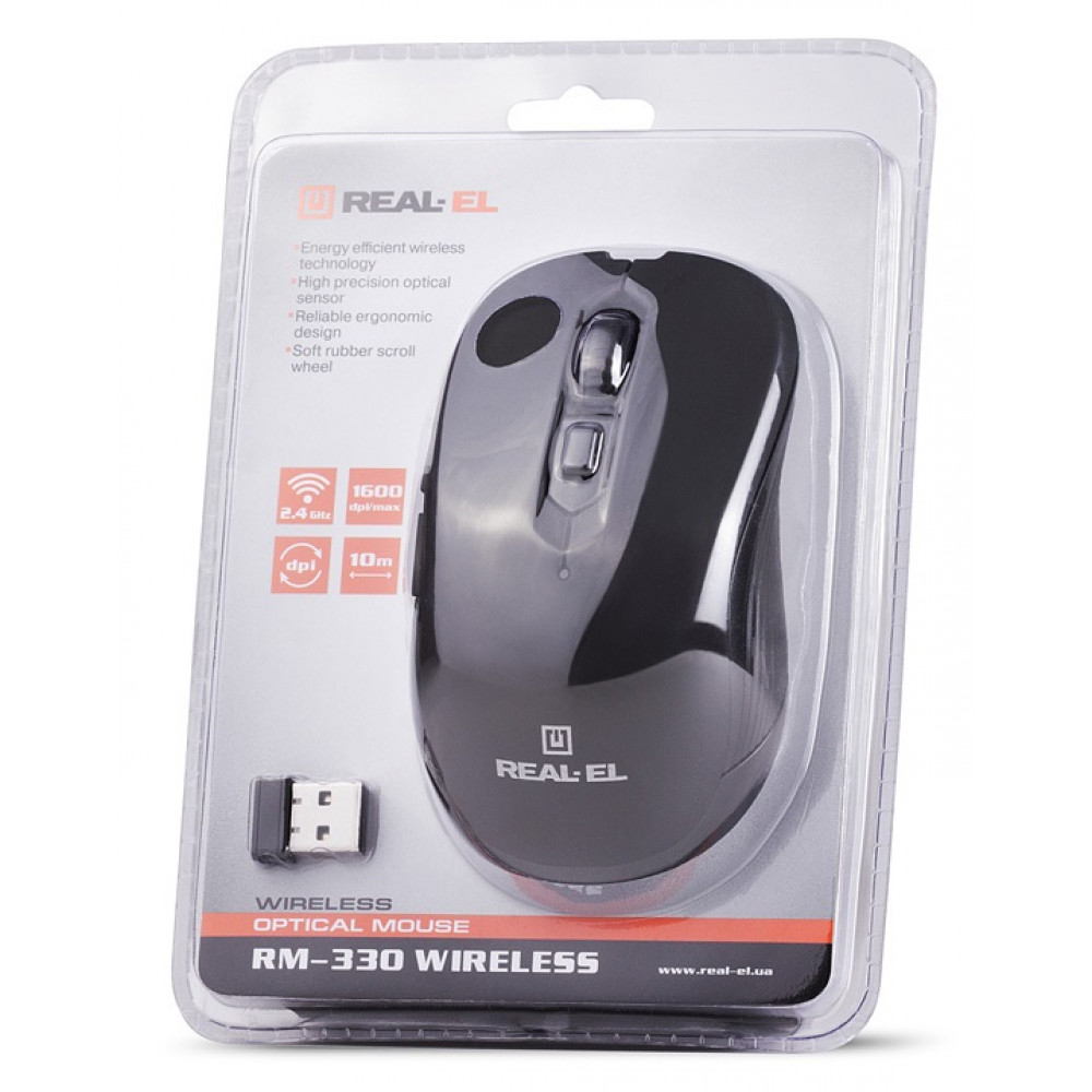 Миша бездротова REAL-EL RM-330 Black