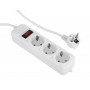 Фільтр живлення ProLogix (PRS-075P3-45W) 2.2 кВт, 3 розетки, 4.5 м, білий