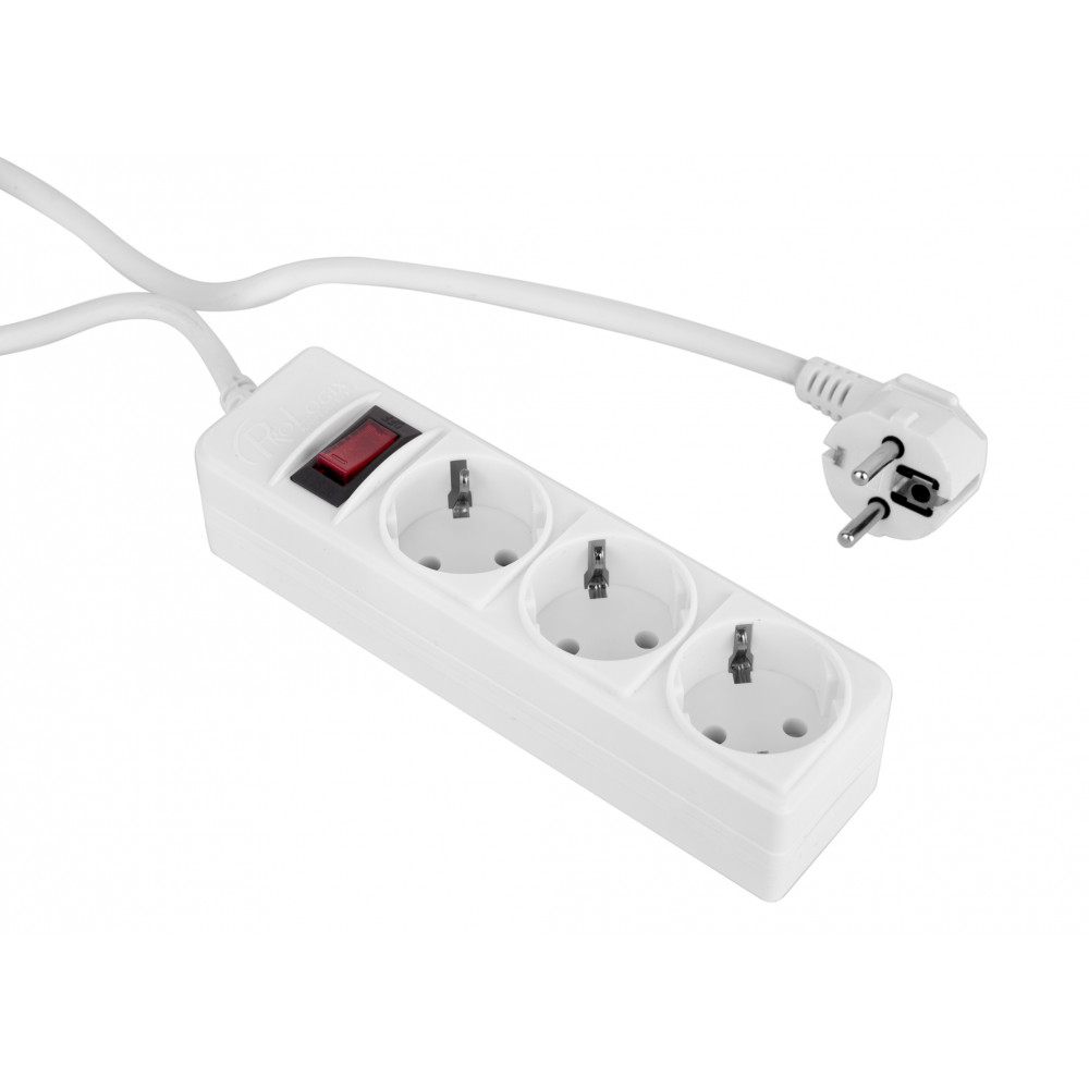 Фільтр живлення ProLogix (PRS-P3CU-45W) 3.5 кВт, 3 розетки, 4.5 м, мідь, білий