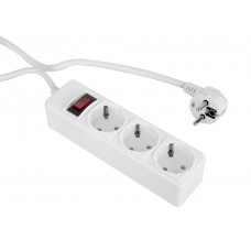 Фільтр живлення ProLogix (PRS-P3CU-45W) 3.5 кВт, 3 розетки, 4.5 м, мідь, білий